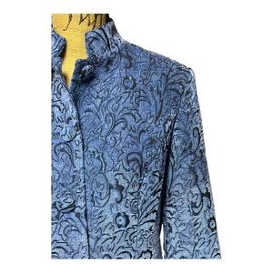 Ladies’ Size 10 lew magram Brocade Dress Jacket in Cornflower